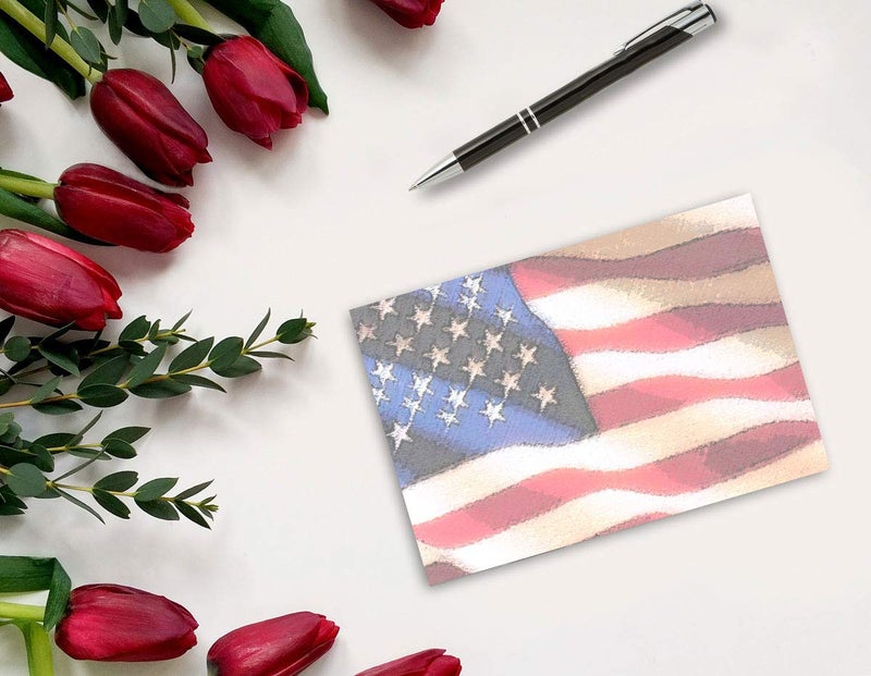 Stonehouse Collection Patriotic Postcards - 40 Pack All Occasion Postcards - American Flag Patriotic Postcards (Flag) - Image 2